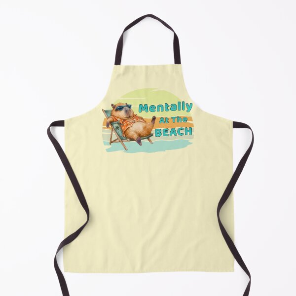 Item preview, Funny Summer Capybara - Mentally At The Beach designed and sold by TherezaDesign.