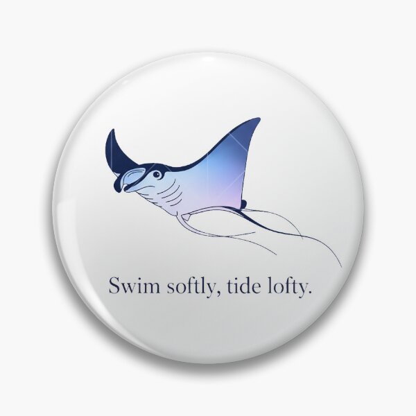 Item preview, Swim Softly Manta Ray - Serene Minimalist Ocean Art designed and sold by TheSquirla.