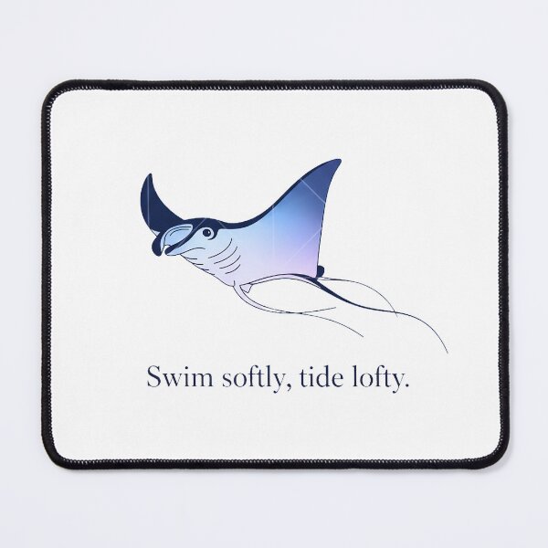 Item preview, Swim Softly Manta Ray - Serene Minimalist Ocean Art designed and sold by TheSquirla.