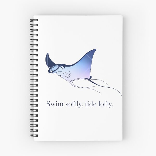 Item preview, Swim Softly Manta Ray - Serene Minimalist Ocean Art designed and sold by TheSquirla.