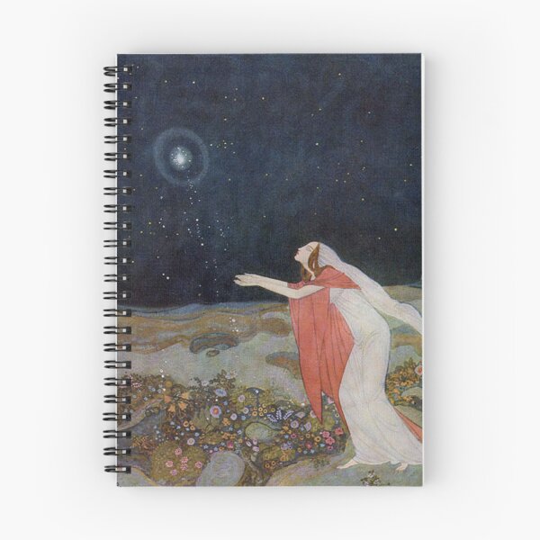 Item preview, Stealers of Light by Edmund Dulac - Celestial Watercolor Maiden Art Print for Dreamy Decor Lovers designed and sold by RickE.