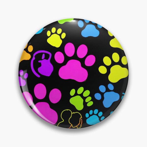 Item preview, Colorful Neon Paw Print Pattern Aesthetic Design designed and sold by IMuDesigner.