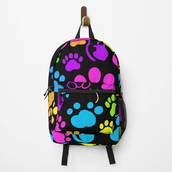 Item preview, Colorful Neon Paw Print Pattern Aesthetic Design designed and sold by IMuDesigner.