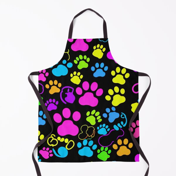 Item preview, Colorful Neon Paw Print Pattern Aesthetic Design designed and sold by IMuDesigner.