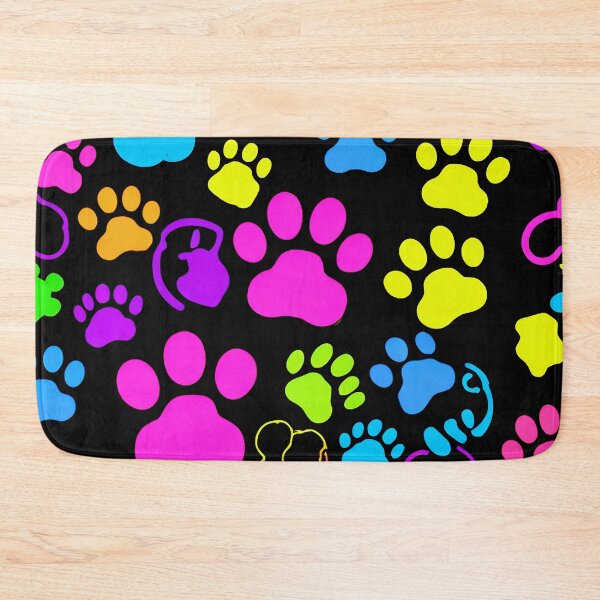 Item preview, Colorful Neon Paw Print Pattern Aesthetic Design designed and sold by IMuDesigner.
