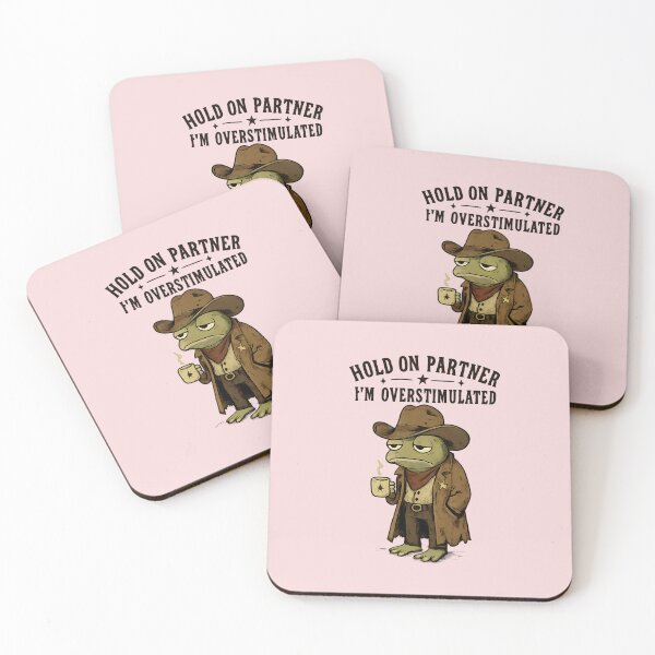 Item preview, Hold On Partner I’m Overstimulated Frog Cowboy Shirt — Funny Introvert Western Meme designed and sold by Moss & Mellow.