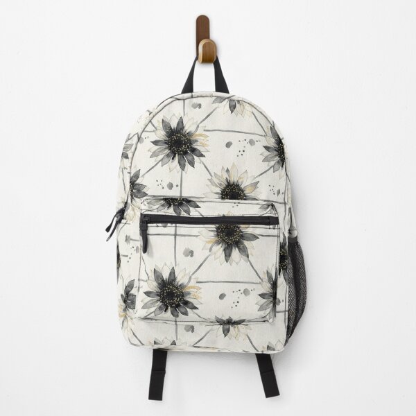 Item preview, Gothic Black Watercolor Sunflower Pattern designed and sold by wissal.studio.