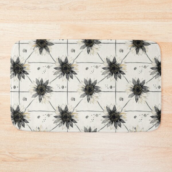 Item preview, Gothic Black Watercolor Sunflower Pattern  designed and sold by wissal.studio.