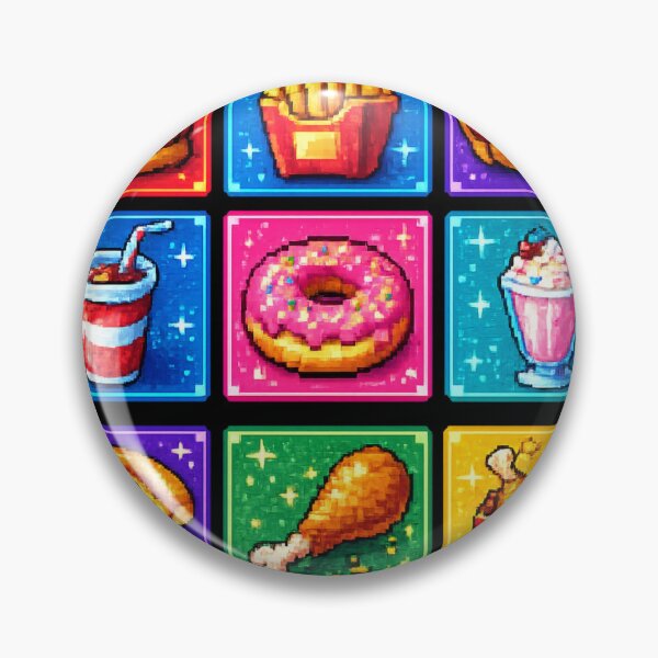 Item preview, Pixel Fast Food Video Game Pop Art Design designed and sold by redsharkuk.