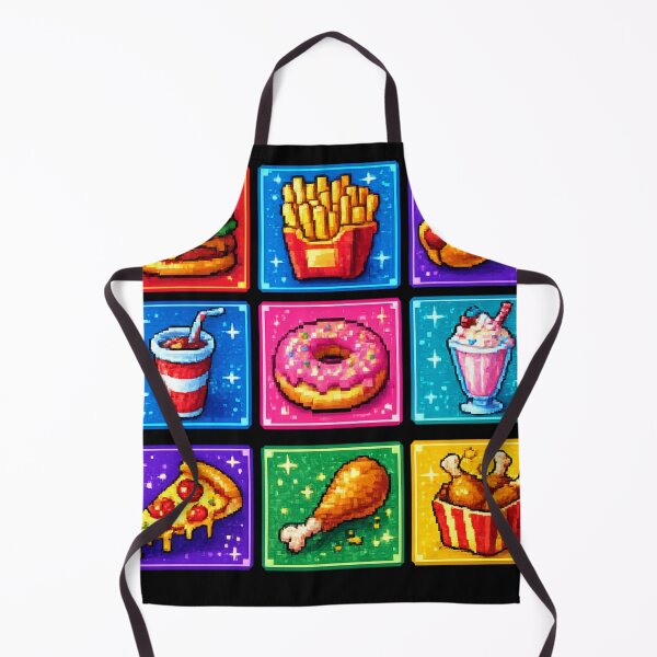 Item preview, Pixel Fast Food Video Game Pop Art Design designed and sold by redsharkuk.