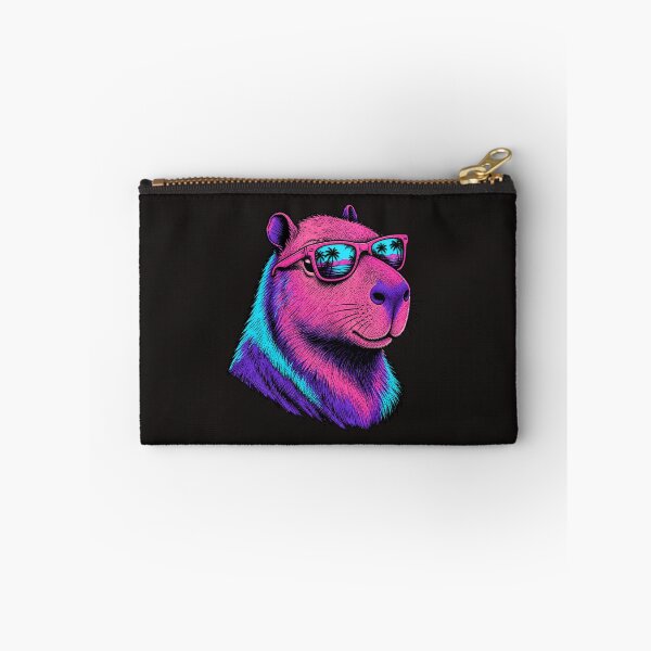 Item preview, Synthwave Capybara summer vibe designed and sold by AwesomeBeyondLimits.