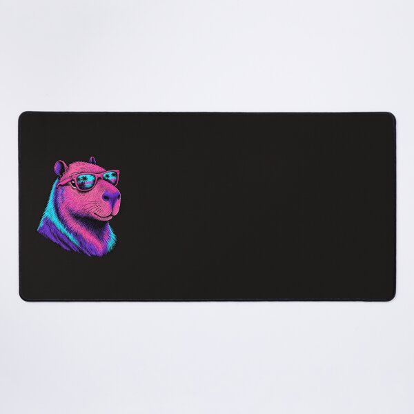 Item preview, Synthwave Capybara summer vibe designed and sold by AwesomeBeyondLimits.