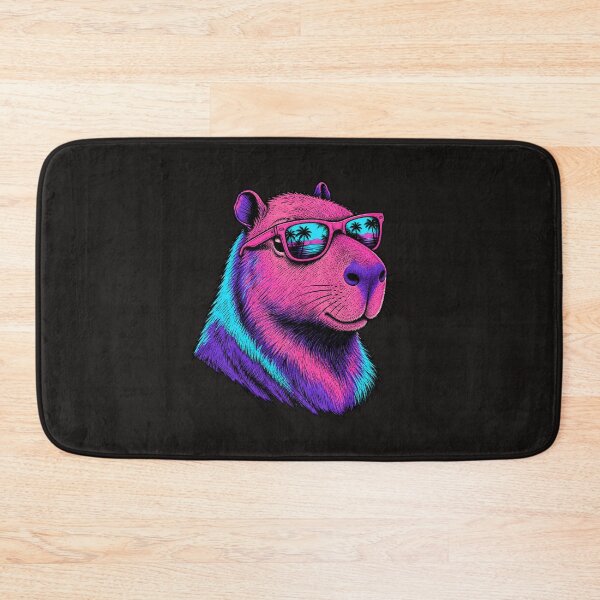 Item preview, Synthwave Capybara summer vibe designed and sold by AwesomeBeyondLimits.