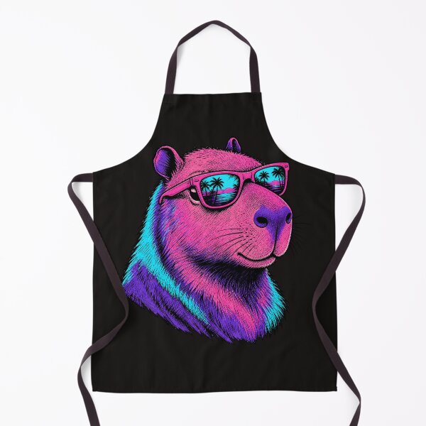 Item preview, Synthwave Capybara summer vibe designed and sold by AwesomeBeyondLimits.