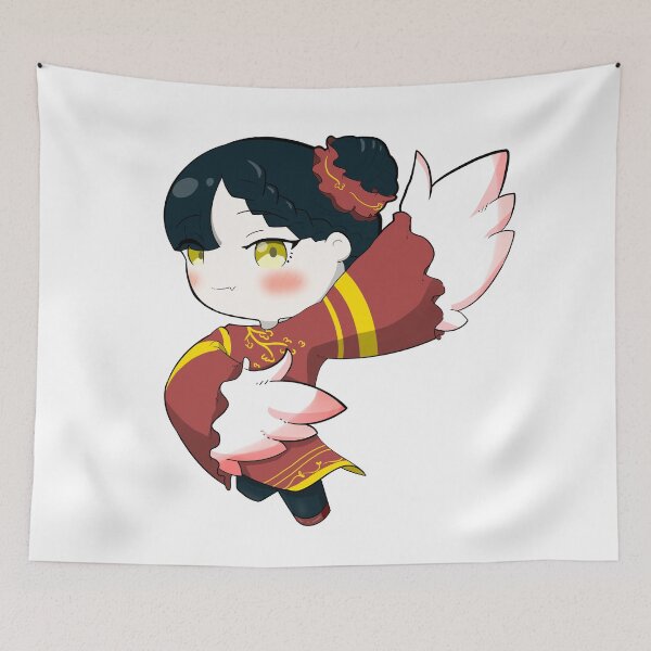 Item preview, An image of a female character in a red dress and white bird wings. designed and sold by ONI-Mark.