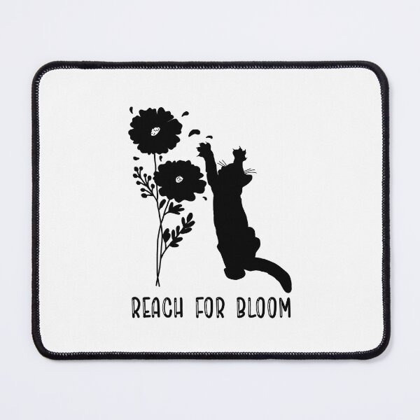 Item preview, Cute Cat Reach for Bloom Flowers Minimalist designed and sold by Graphroad.