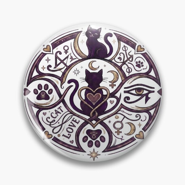 Item preview, Mystical Cat Sigil - Esoteric Feline Mandala designed and sold by Spiritualwall.