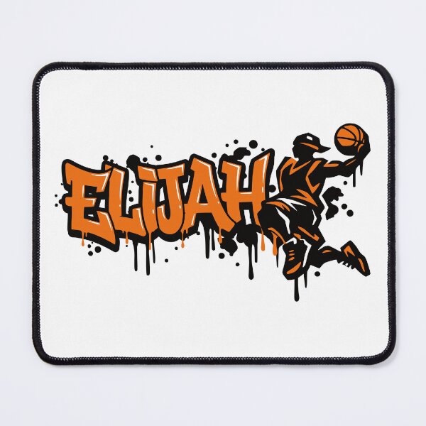 Item preview, Elijah Basketball Graffiti Street Art Slam Dunk Design designed and sold by digital.stickerperso.com.