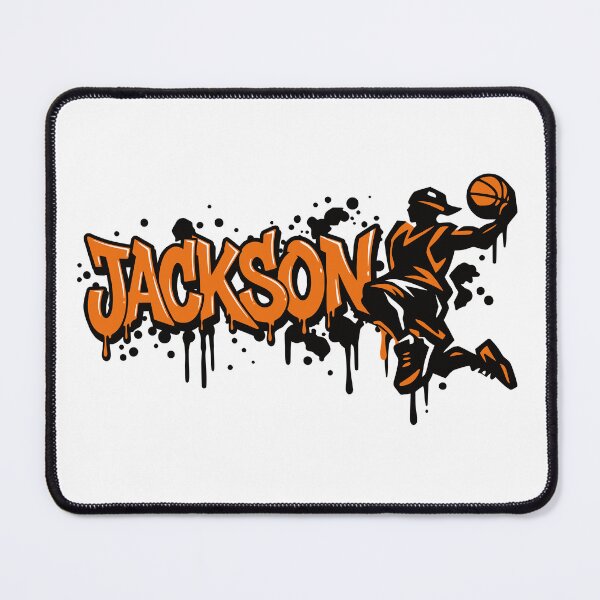 Item preview, Jackson Basketball Graffiti Street Art Slam Dunk Design designed and sold by digital.stickerperso.com.