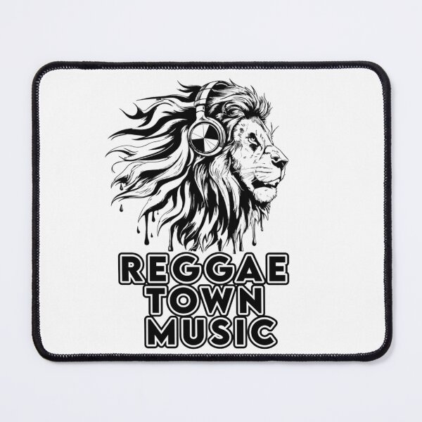 Item preview, Reggae Town Music Lion Wearing Headphones Vintage Retro Silhouette Rasta Graphic Design designed and sold by PhocoNibict.