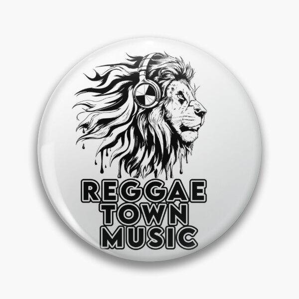 Item preview, Reggae Town Music Lion Wearing Headphones Vintage Retro Silhouette Rasta Graphic Design designed and sold by PhocoNibict.