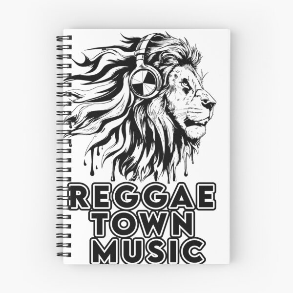 Item preview, Reggae Town Music Lion Wearing Headphones Vintage Retro Silhouette Rasta Graphic Design designed and sold by PhocoNibict.