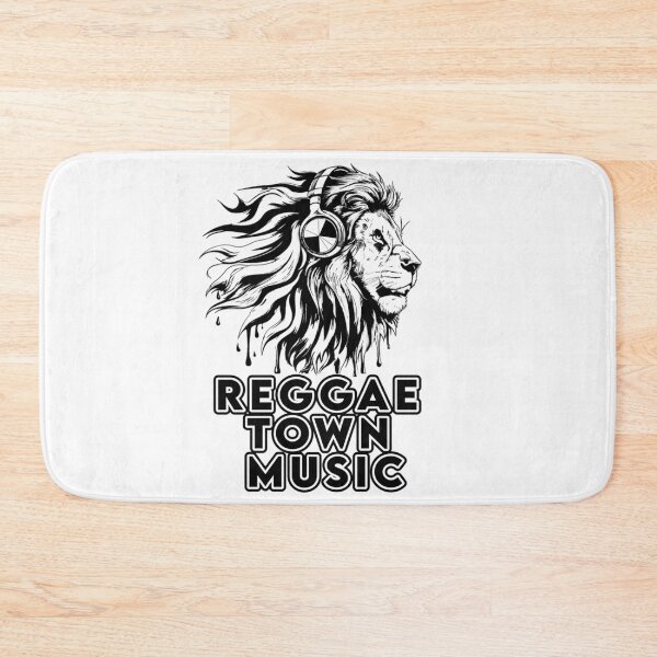 Item preview, Reggae Town Music Lion Wearing Headphones Vintage Retro Silhouette Rasta Graphic Design designed and sold by PhocoNibict.