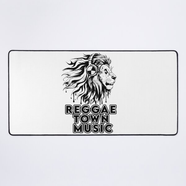 Item preview, Reggae Town Music Lion Wearing Headphones Vintage Retro Silhouette Rasta Graphic Design designed and sold by PhocoNibict.