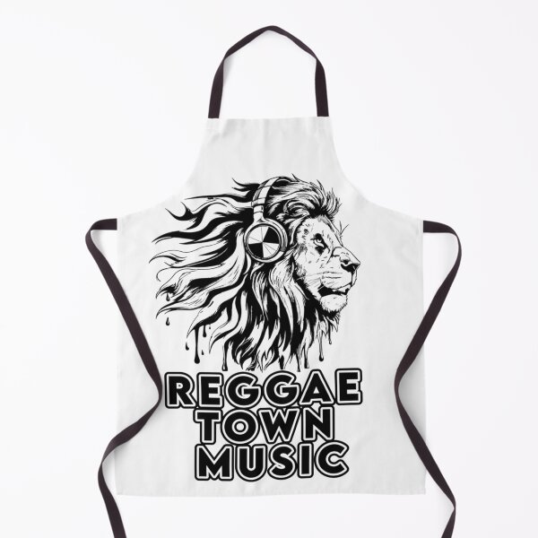 Item preview, Reggae Town Music Lion Wearing Headphones Vintage Retro Silhouette Rasta Graphic Design designed and sold by PhocoNibict.