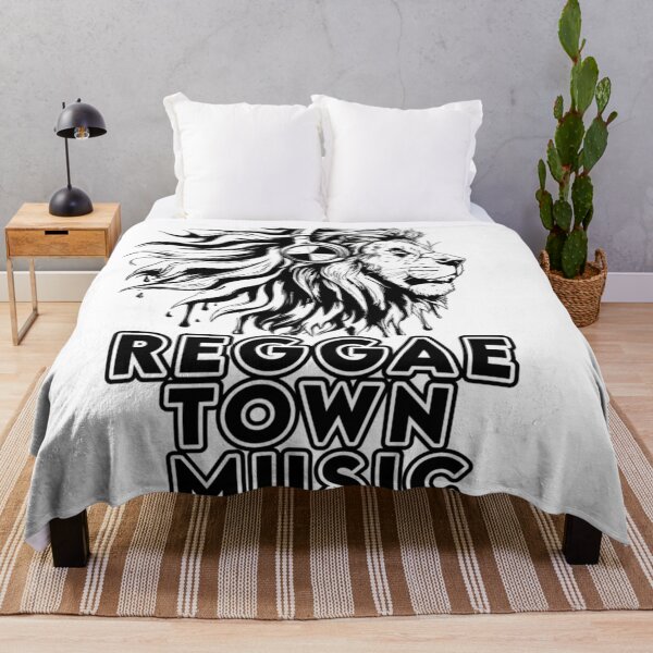 Item preview, Reggae Town Music Lion Wearing Headphones Vintage Retro Silhouette Rasta Graphic Design designed and sold by PhocoNibict.