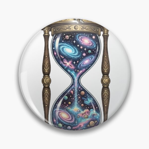 Item preview, ​Cosmic Hourglass Galaxy Space Art Illustration designed and sold by JeevanStickers.