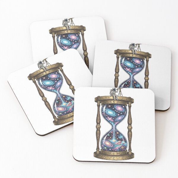Item preview, ​Cosmic Hourglass Galaxy Space Art Illustration designed and sold by JeevanStickers.