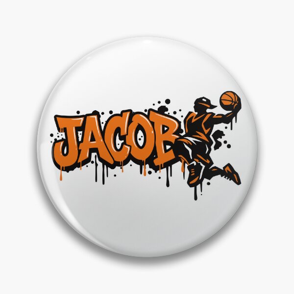 Item preview, Jacob Basketball Graffiti Street Art Slam Dunk Design designed and sold by digital.stickerperso.com.