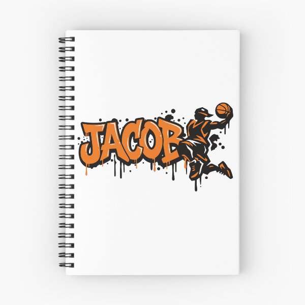Artikelvorschau, Jacob Basketball Graffiti Street Art Slam Dunk Design entworfen und verkauft von digital.stickerperso.com.