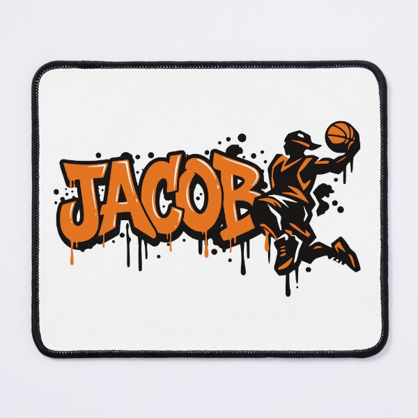 Item preview, Jacob Basketball Graffiti Street Art Slam Dunk Design designed and sold by digital.stickerperso.com.