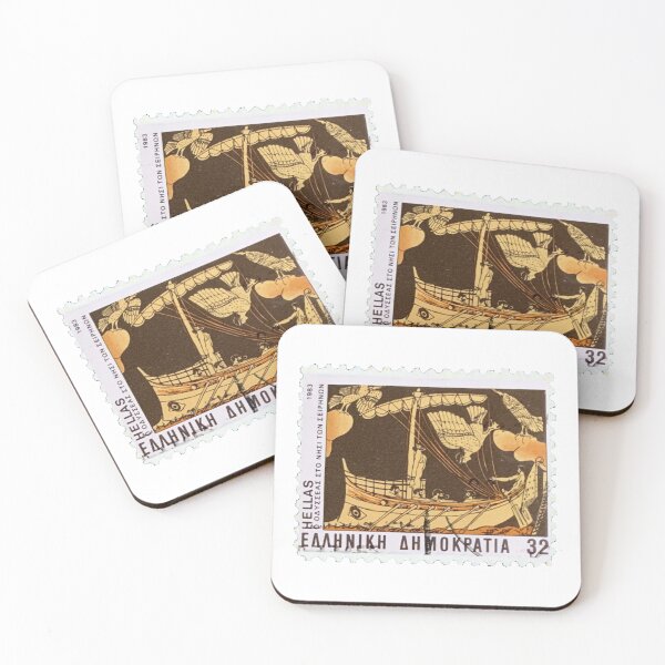Item preview, Vintage Hellas Boat Postage Stamp designed and sold by red-amber65.