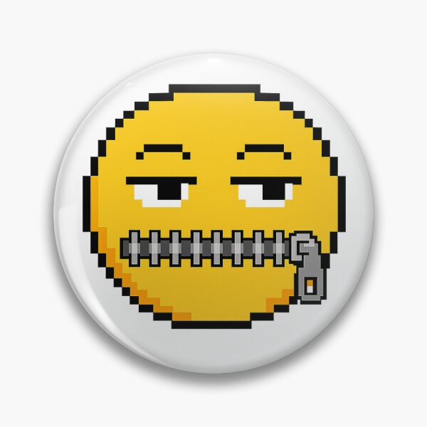 Item preview, Silent Pixel Emoji – Retro 8 Bit Secret Reaction Sticker designed and sold by ANiyati.