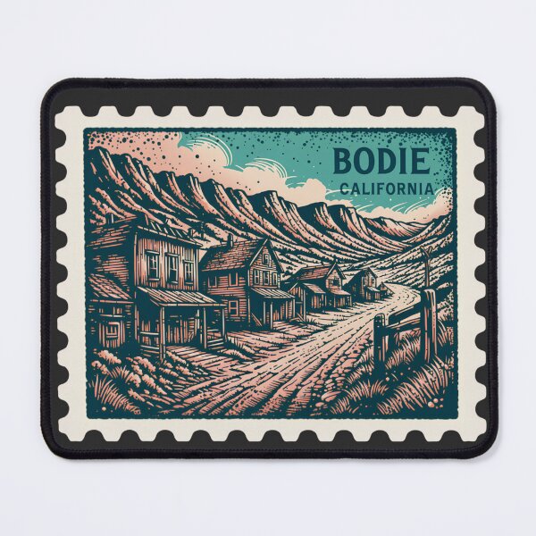 Item preview, Bodie California Ghost Town Postage Stamp Vintage Western Design designed and sold by ArcticFoxStudio.