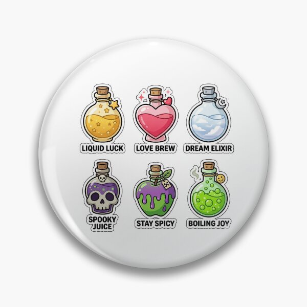 Item preview, Kawaii Potion Bottles Sticker Pack - Cute Magic Brew & Elixir Puns designed and sold by SimpleP.