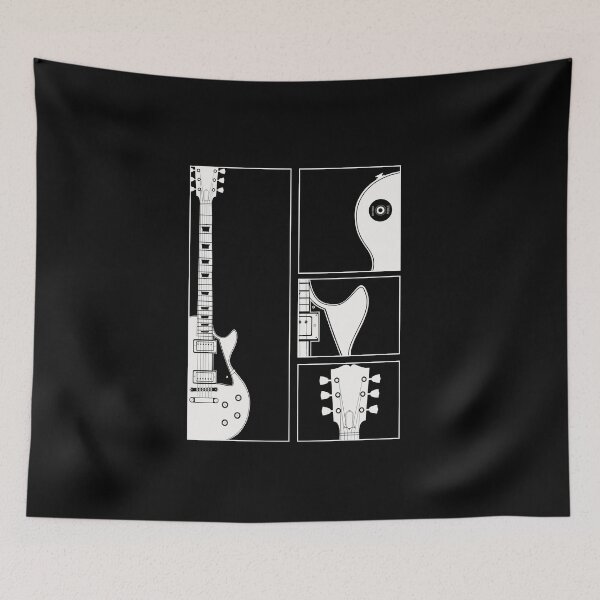 Item preview, Guitar art collage, Guitarist Retro Vintage. Guitar selection designed and sold by ToneWear.co.