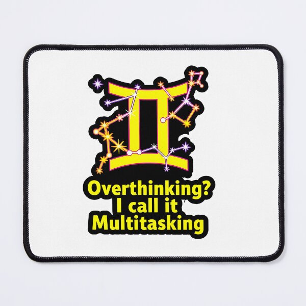 Item preview, Funny Gemini Overthinking Multitasking Zodiac Gift designed and sold by Zodiac Celestial Art.