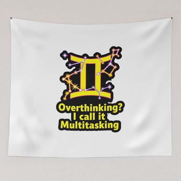 Item preview, Funny Gemini Overthinking Multitasking Zodiac Gift designed and sold by Zodiac Celestial Art.