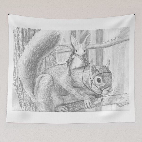 Item preview, warrior mouse on squirrel  designed and sold by erikhansonart.