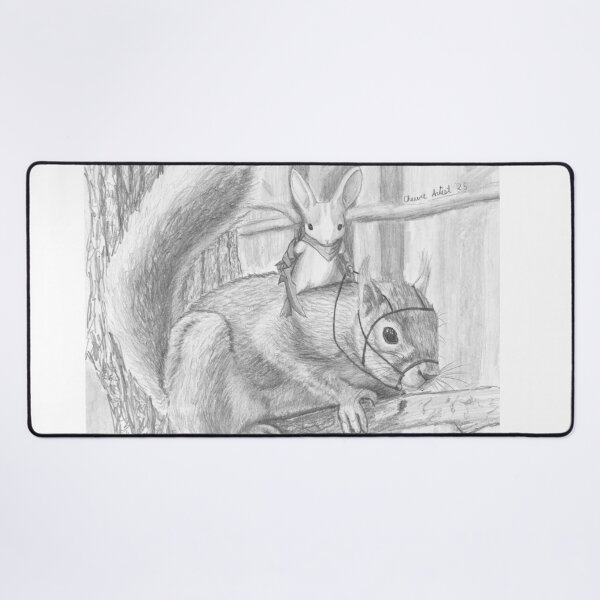 Item preview, warrior mouse on squirrel  designed and sold by erikhansonart.