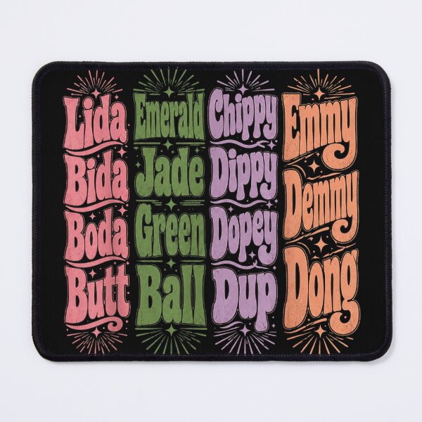 Item preview, Retro Groovy Wavy Aesthetic Colorful Typography Name Rhymes Quirky Graphic Pattern designed and sold by PhocoNibict.