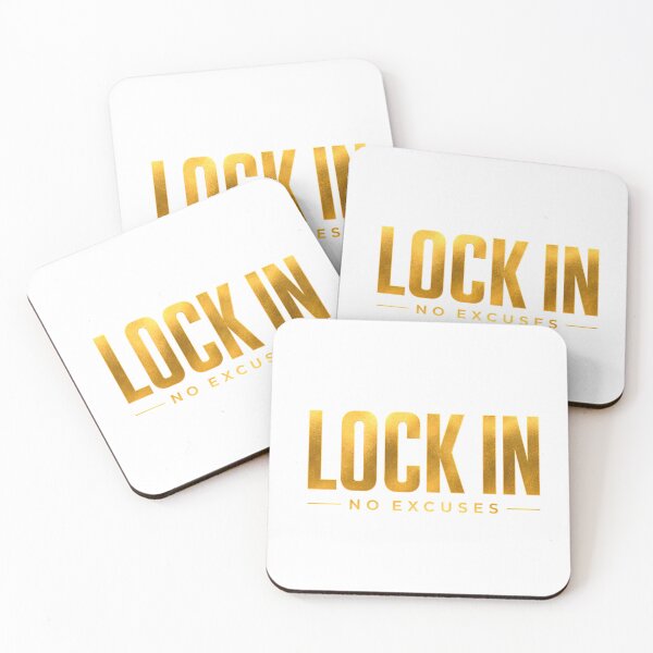 Item preview, LOCK IN NO EXCUSES designed and sold by Gold Phoenix Adro.