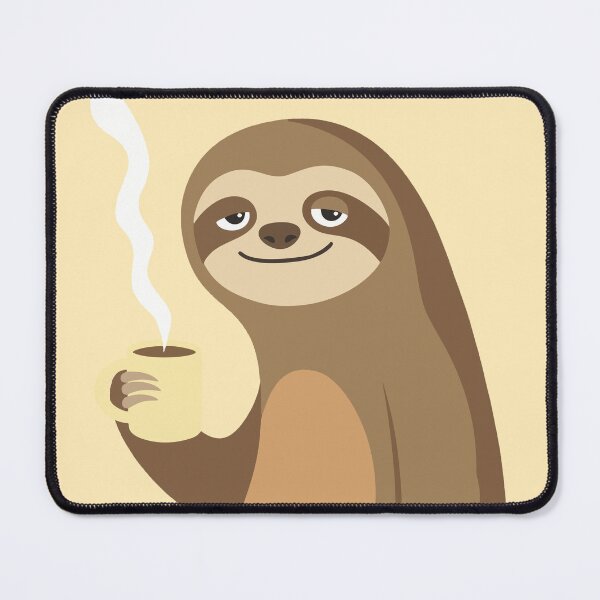 Item preview, Cute Sleepy Sloth Drinking Coffee designed and sold by WormJ.
