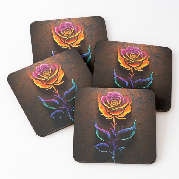 Item preview, Colourful Fire Rose, Ai Generated Art  designed and sold by ACC .