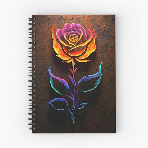 Item preview, Colourful Fire Rose, Ai Generated Art  designed and sold by ACC .