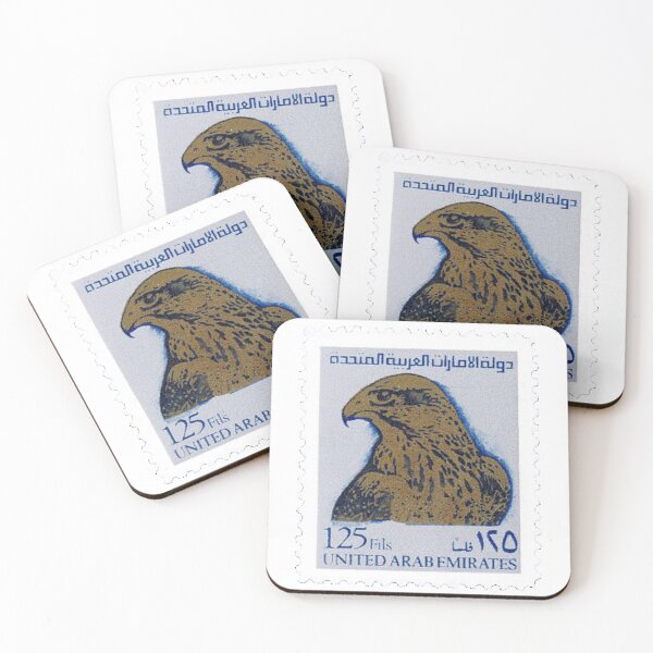 Item preview, United Arab Emirates Eagle Vintage Postage Stamp designed and sold by red-amber65.